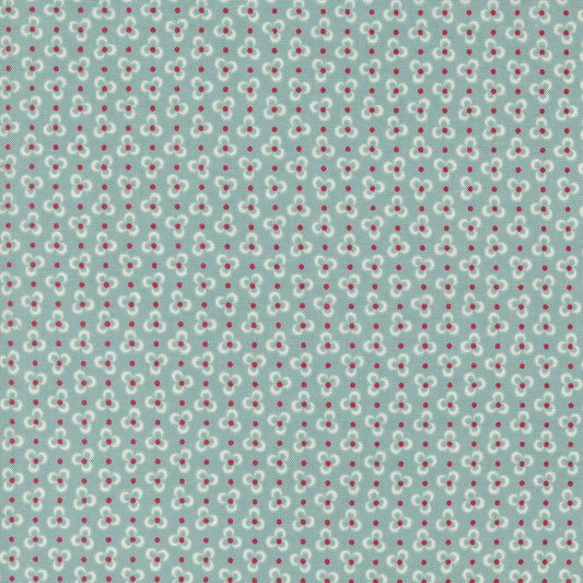 Petals Blenders in Aqua from the My Summer House collection by Bunny Hill Designs for Moda continuous cuts of Quilter's Cotton Fabric