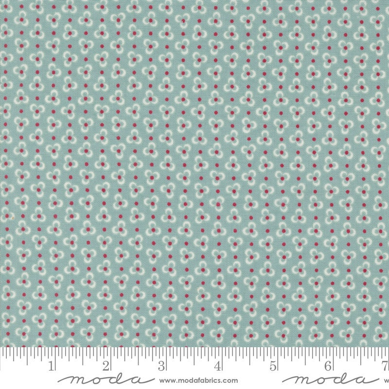 Petals Blenders in Aqua from the My Summer House collection by Bunny Hill Designs for Moda continuous cuts of Quilter's Cotton Fabric