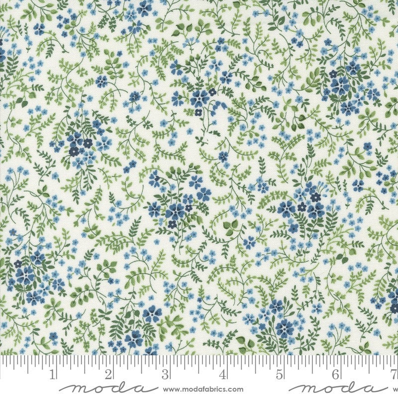 Breeze Small Floral in Cream Multicolored from the Shoreline collection by Camille Roskelley for Moda continuous cuts of Quilter's Cotton