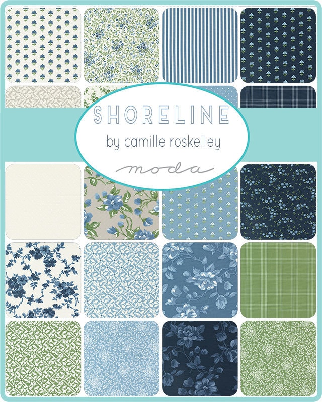 Dots in Gray from the Shoreline collection by Camille Roskelley for Moda continuous cuts of Quilter's Cotton Fabric