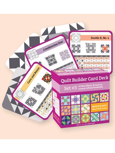 Quilt Builder Card Deck #3 Boxed Set of Quilt Block Patterns with cutting instructions