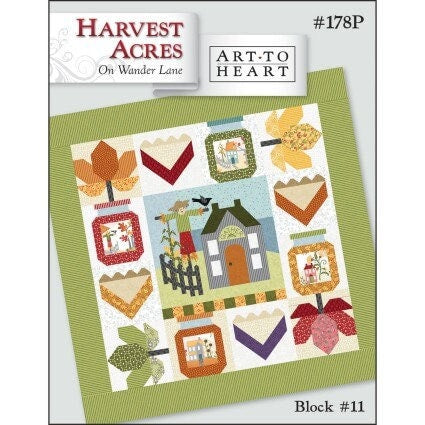 Harvest Acres on Wander Lane Block 11 November Block of the Month by Nancy Halvorsen
