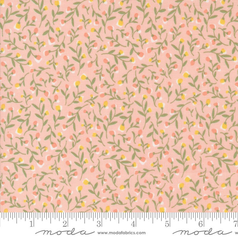 Meadow Small Floral in Blush by My Sew Quilty Life for Moda. Continuous cuts of Quilter's Cotton Fabric