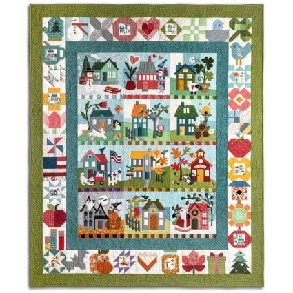 Bunny Knoll on Wander Lane Block 4 April Block of the Month by Nancy Halvorsen