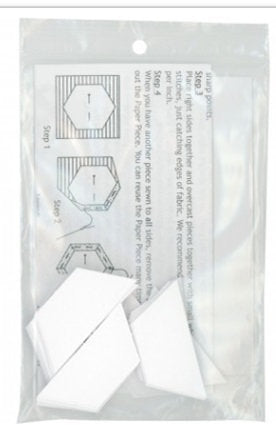 English Paper Piecing 1 inch Half Hexagon Papers in pack of 100 from Paper Pieces