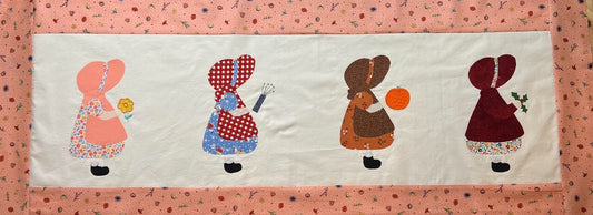 2024 Row by Row Kit and Pattern 4 Seasons of Sunbonnet Sue, an original pattern by the Enchanted Rose Emporium