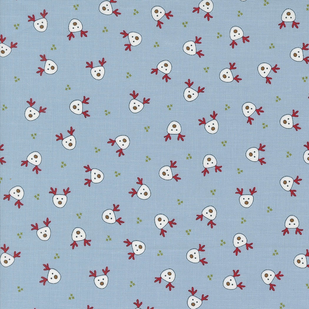 Dasher Novelty Reindeer in Frost from On Dasher by Sweetwater for Moda continuous cuts of Quilter's Cotton Fabric