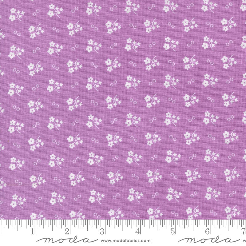 30's Playtime Daisy Dot Ditsy Dot in Lilac by Moda continuous cuts of Quilter's Cotton Fabric