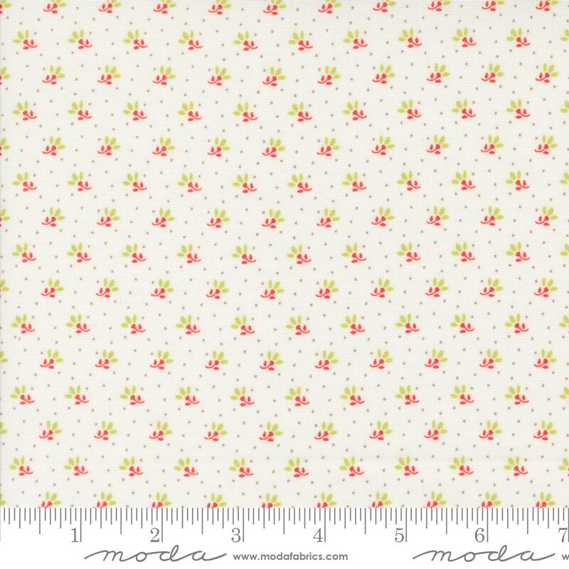 Portofino Florentine Florals in Cloud by Fig Tree & Co for Moda Fabrics. Continuous cuts of Quilter's Cotton Fabric