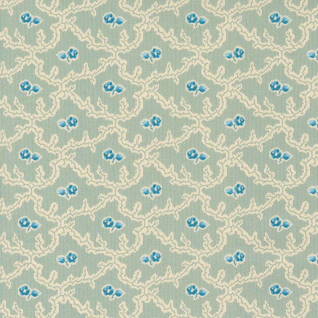 Lydia's Lace Rosette Blenders in Aqua by Betsy Chutchian for Moda Fabrics. Continuous cuts of Quilter's Cotton Fabric