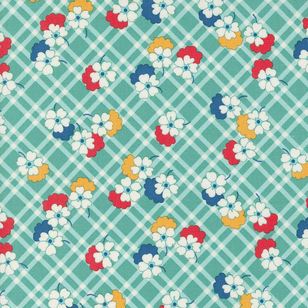 30s Playtime by Linzee McCray for Moda Fabrics. Quilter's Cotton Mini Charm Pack of 42 2.5 x 2.5 inch squares