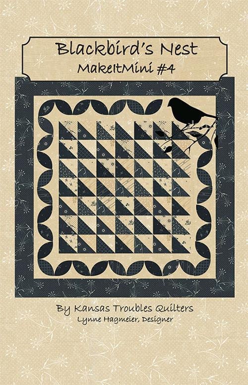 Blackbird's Nest Pattern by Lynne Hagmeier of Kansas Troubles Quilters, 17 x 17 inch quilt