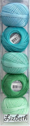 Sea Foam Specialty Pack of Lizbeth size 20. 5 balls 100% Egyptian Cotton Tatting Thread