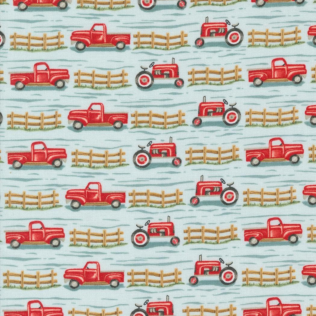 Willow's Farm by Deb Strain for Moda Quilter's Cotton Fat Quarter Bundle. 27 Fat Quarters of 18 inch x 22 inch plus a 24 x 45 panel