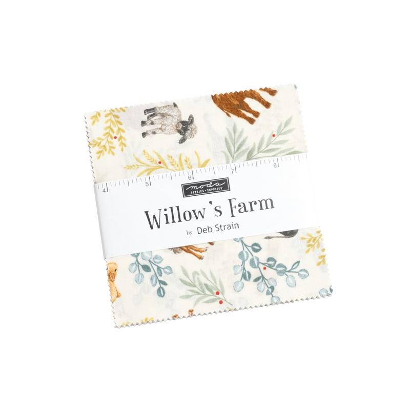 Willow's Farm by Deb Strain for Moda Quilter's Cotton Charm Pack of 42 5 x 5 inch squares