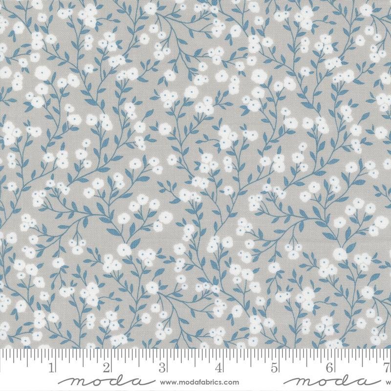 Old Glory American Meadow Small Floral Vines in Silver by Lella Boutique for Moda continuous cuts of Quilter's Cotton Fabric