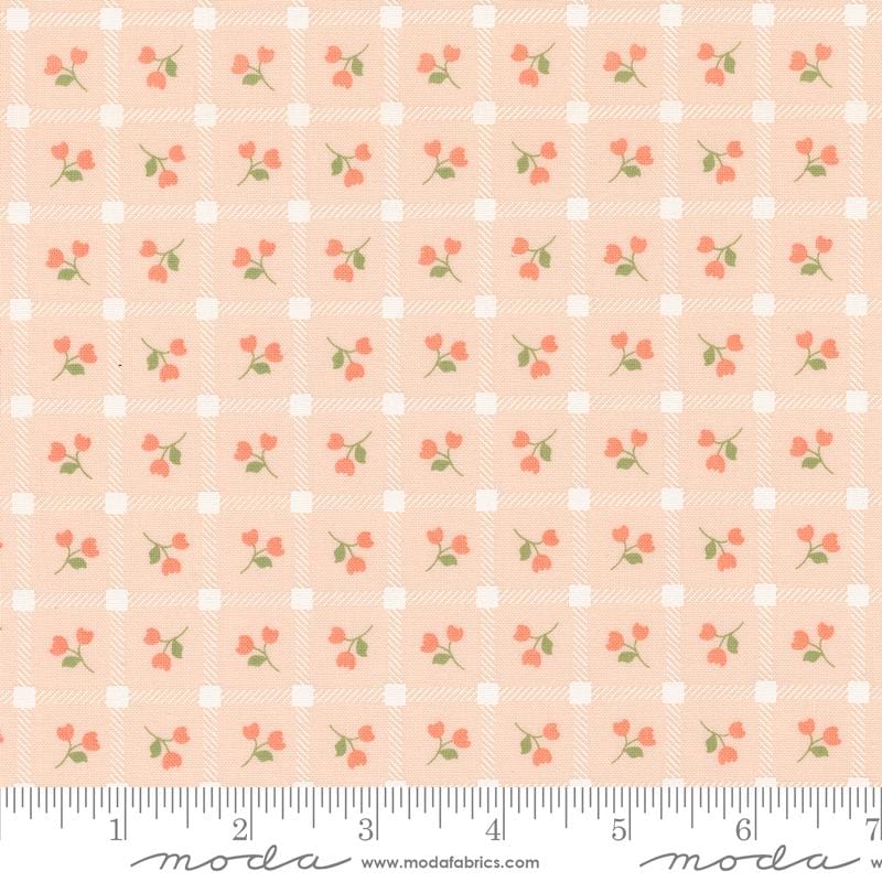 Picnic Petals Checks & Plaids in Blush from Dainty Meadow by My Sew Quilty Life for Moda. Continuous cuts of Quilter's Cotton Fabric