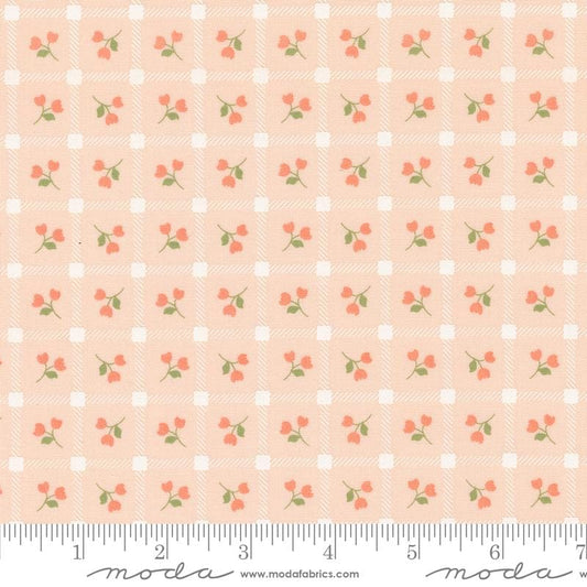 Picnic Petals Checks & Plaids in Blush from Dainty Meadow by My Sew Quilty Life for Moda. Continuous cuts of Quilter's Cotton Fabric