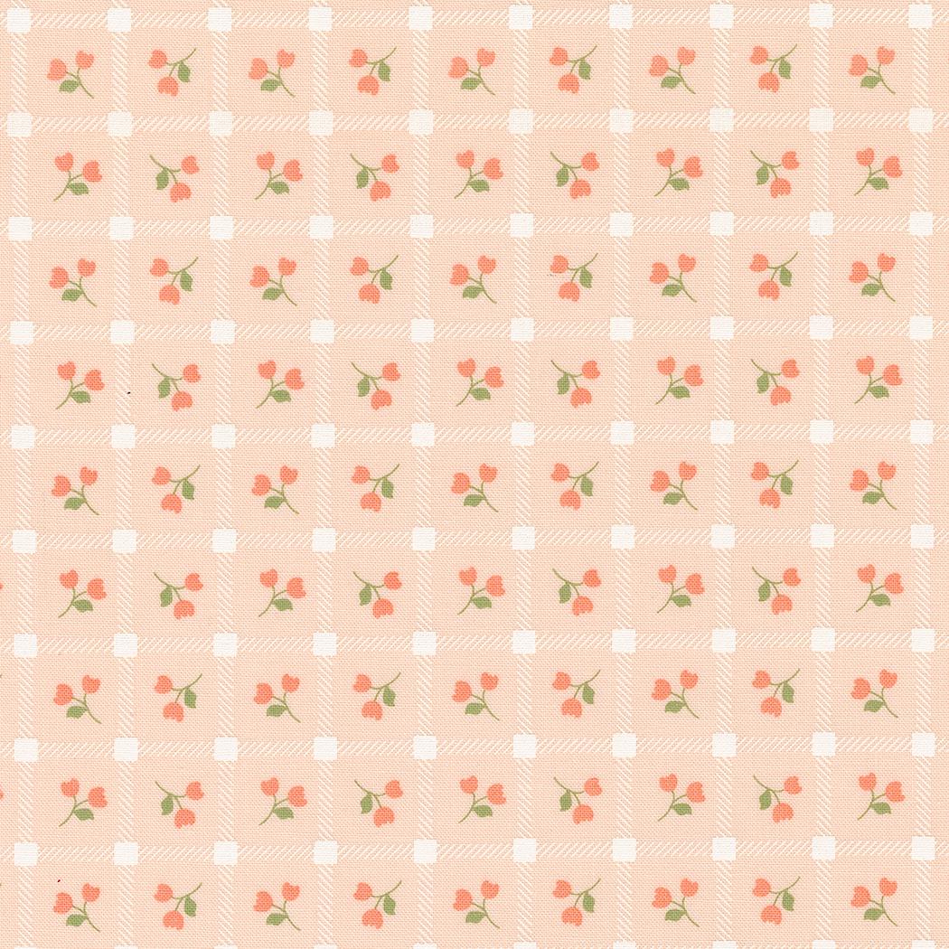 Picnic Petals Checks & Plaids in Blush from Dainty Meadow by My Sew Quilty Life for Moda. Continuous cuts of Quilter's Cotton Fabric