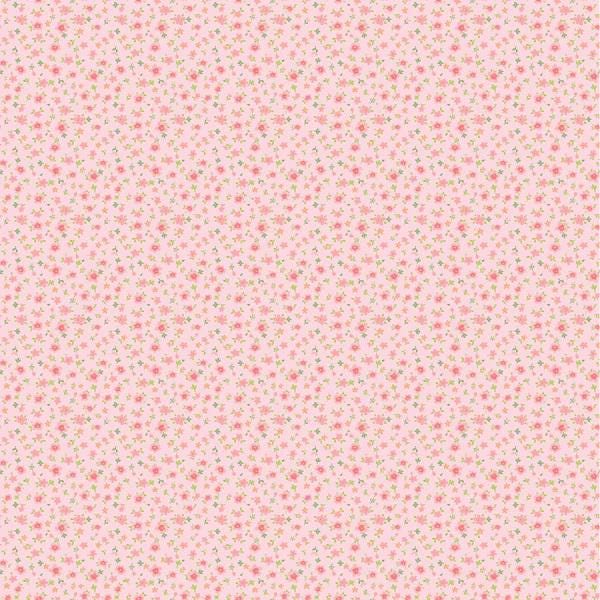 Tiny Flowers in Pink from Market Day by Poppie Cotton continuous cuts of Quilter's Cotton Fabric