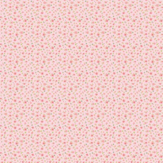 Tiny Flowers in Pink from Market Day by Poppie Cotton continuous cuts of Quilter's Cotton Fabric