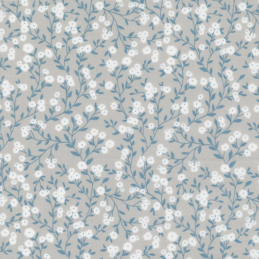 Old Glory American Meadow Small Floral Vines in Silver by Lella Boutique for Moda continuous cuts of Quilter's Cotton Fabric