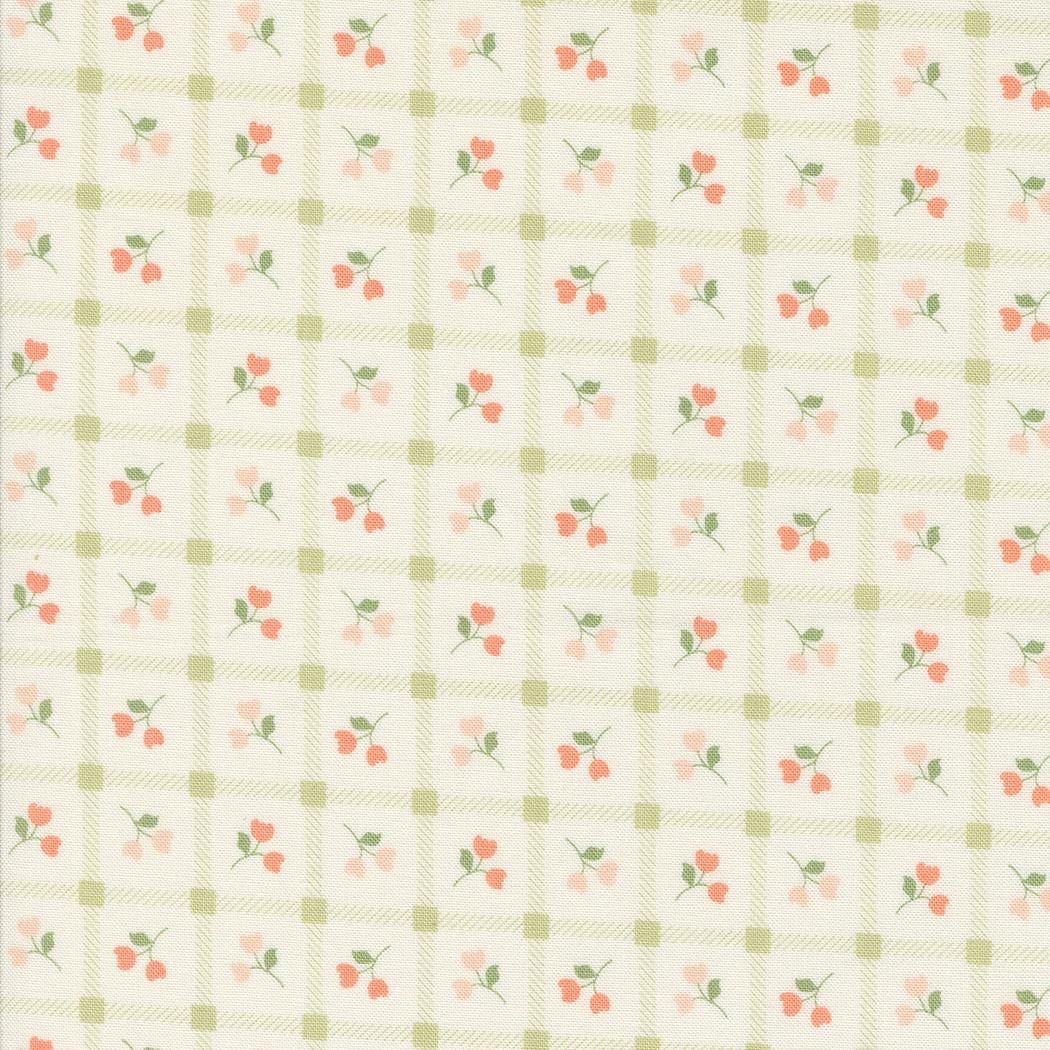 Picnic Petals Checks & Plaids in Porcelain from Dainty Meadow by My Sew Quilty Life for Moda. Continuous cuts of Quilter's Cotton Fabric