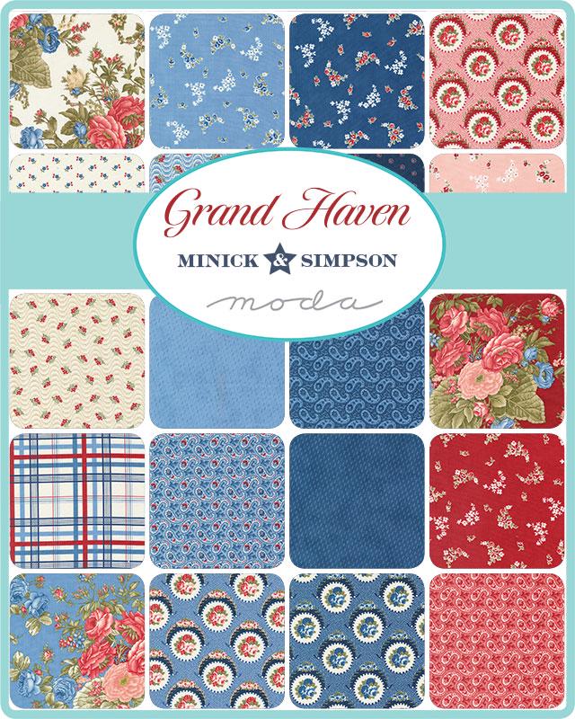 Grand Haven by Minick & Simpson for Moda Fabrics. Quilter's Cotton Strip set 40 piece collection of 2.5 inch by 44 inch strips