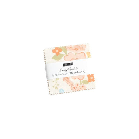 Dainty Meadow by My Sew Quilty Life for Moda Fabrics. Quilter's Cotton Mini Charm Pack of 42 2.5 x 2.5 inch squares