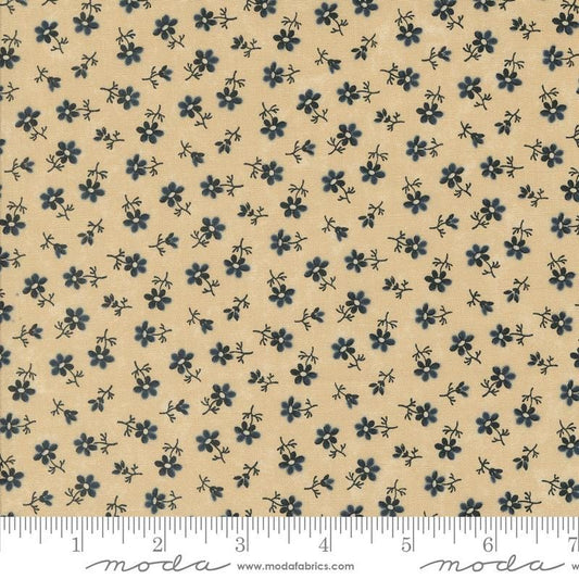 Daisy Lane Dandelion in Bluebell by Kansas Troubles for Moda Fabrics. Continuous cuts of Quilter's Cotton Fabric