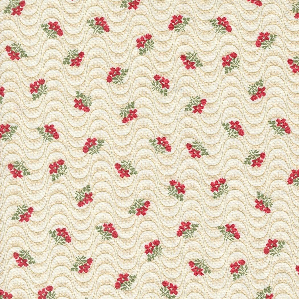 Grand Haven Floral Moire in Cream by Minick & Simpson for Moda. Continuous cuts of Quilter's Cotton Fabric