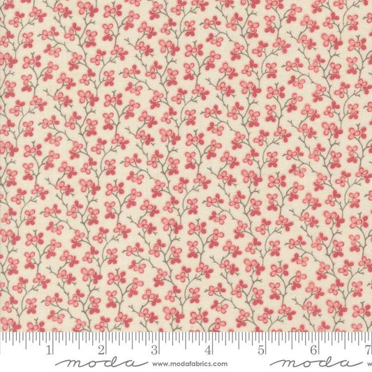 Bijou Blenders Vine in Pearl Faded by French General for Moda. Continuous cuts of Quilter's Cotton Fabric