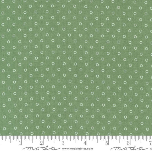 Darling Dots in Rosemary from the Rosemary Cottage collection by Camille Roskelley for Moda continuous cuts of Quilter's Cotton