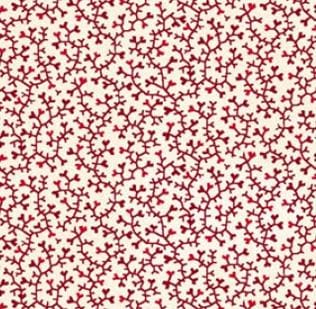 Tiny Coral from the Memories in Redwork Collection by Stacy West for Henry Glass continuous cuts of Quilter's Cotton Fabric