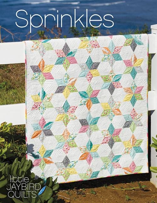 Sprinkles Baby Quilt Pattern that is jelly roll friendly by Jaybird Quilts for 37 x 44 inch quilt