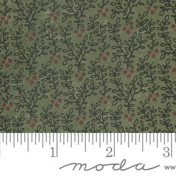 Daisy Lane Berries Blenders in Leaf by Kansas Troubles for Moda Fabrics. Continuous cuts of Quilter's Cotton Fabric