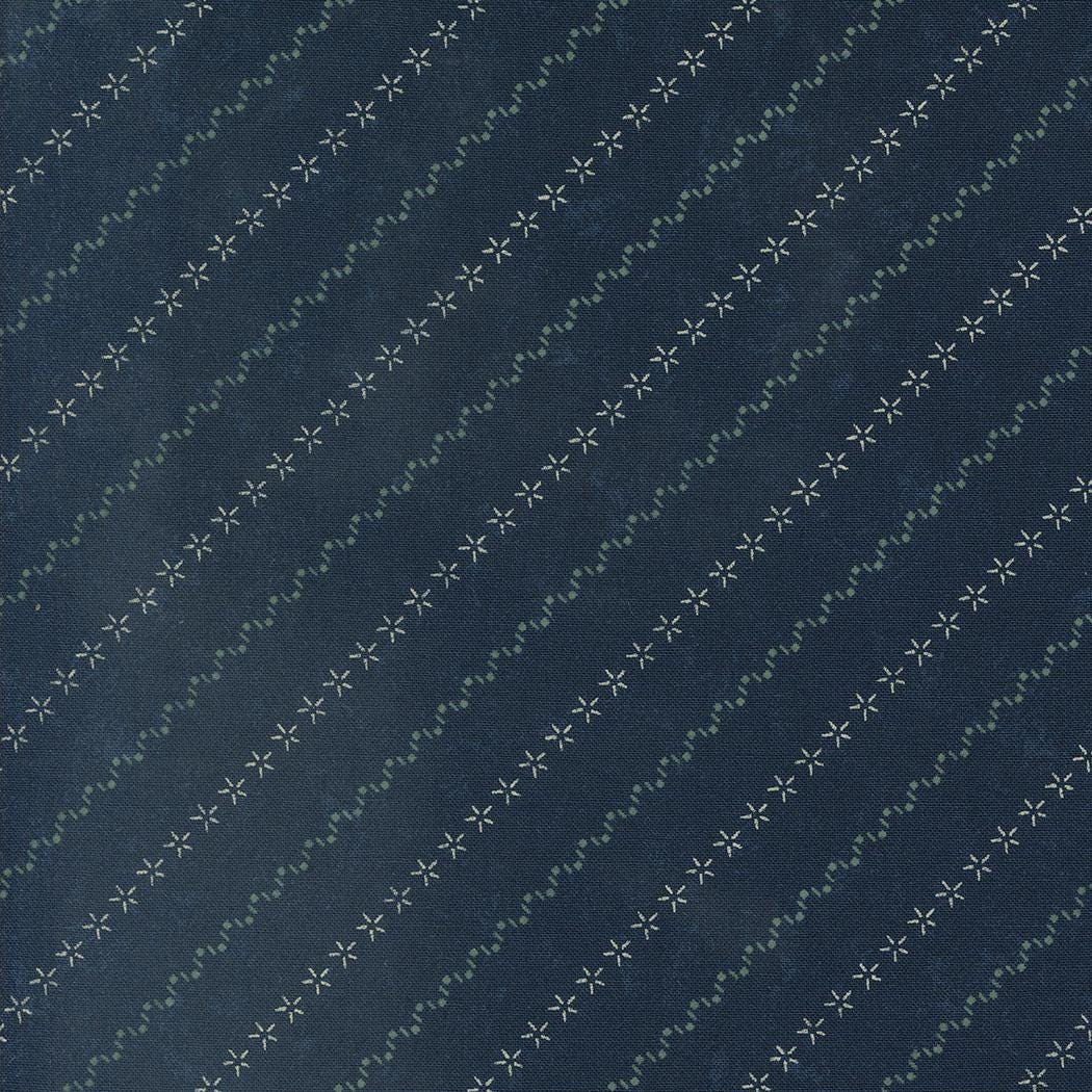 Daisy Lane All in a Row Stripes in Bluebell by Kansas Troubles for Moda Fabrics. Continuous cuts of Quilter's Cotton Fabric