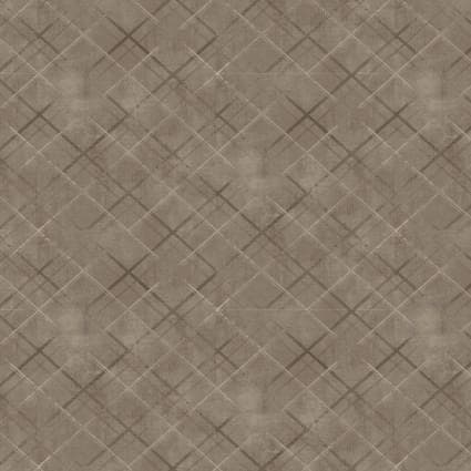 One Sister Basics Distressed Plaid in Gray Taupe by Henry Glass continuous cuts of Quilter's Cotton Fabric