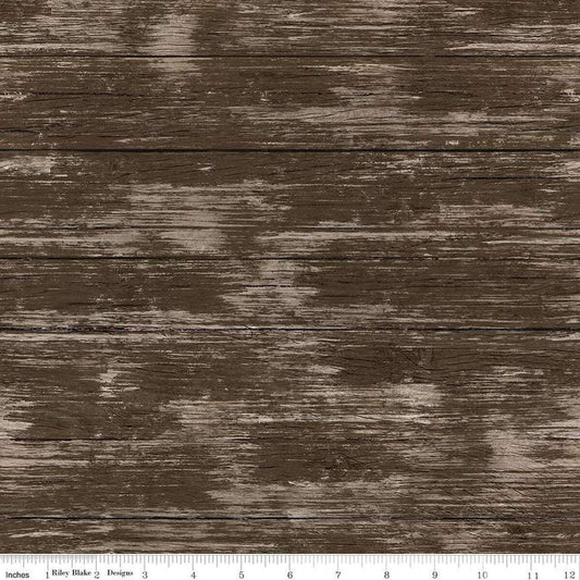 Spring Barn Quilts Barnwood in Brown by Tara Reed for Riley Blake Designs. Continuous Cuts of Quilter's Cotton fabric.