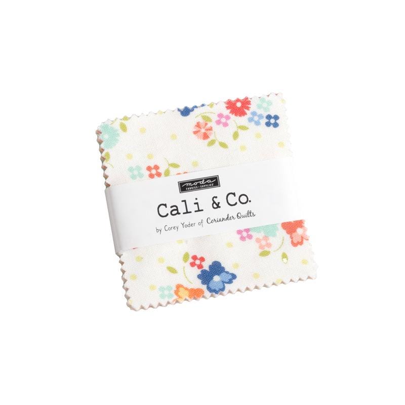 Cali & Co by Corey Yoder of Coriander Quilts for Moda Fabrics. Quilter's Cotton Mini Charm Pack of 42 2.5 x 2.5 inch squares