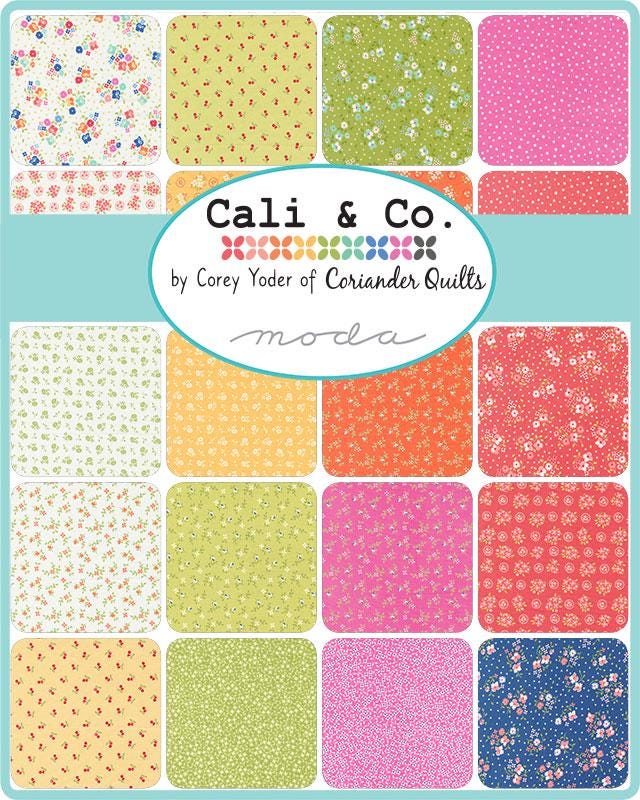 Cali & Co by Corey Yoder of Coriander Quilts for Moda Fabrics. Quilter's Cotton Mini Charm Pack of 42 2.5 x 2.5 inch squares