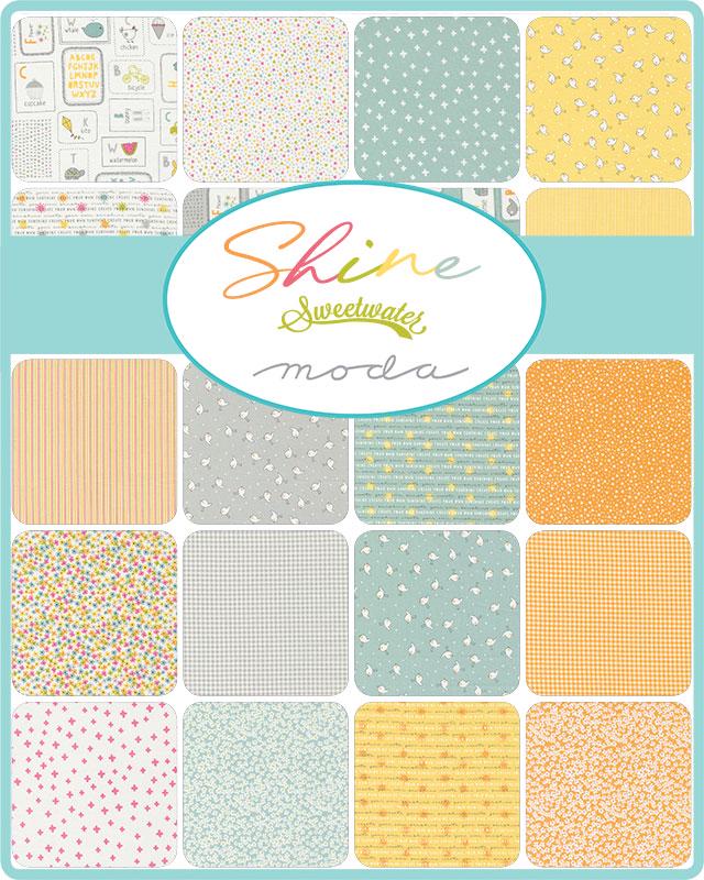 Love Hearts Blender in Cloud Lollipop from the Shine collection by Sweetwater for Moda continuous cuts of Quilter's Cotton Fabric