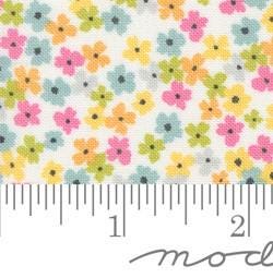 Bloom Small Floral in Cloud from the Shine collection by Sweetwater for Moda continuous cuts of Quilter's Cotton Fabric