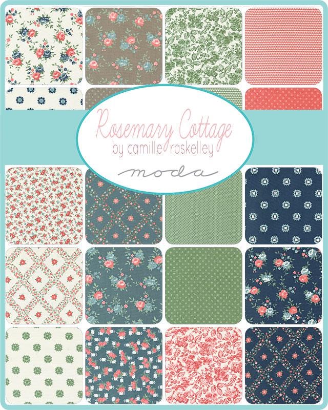Rosemary Cottage by Camille Roskelley for Moda Quilter's Cotton Charm Pack of 42 5 x 5 inch squares