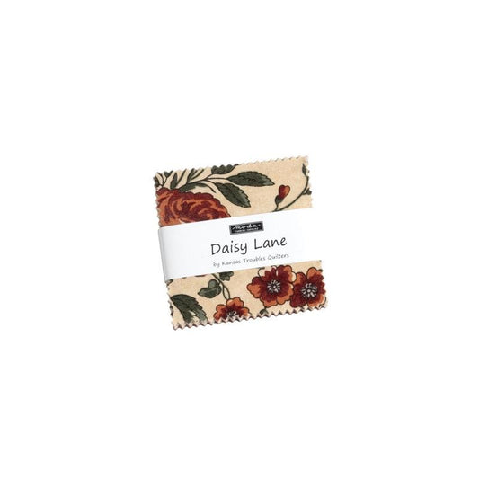 Daisy Lane by Kansas Troubles for Moda Fabrics. Quilter's Cotton Mini Charm Pack of 42 2.5 x 2.5 inch squares