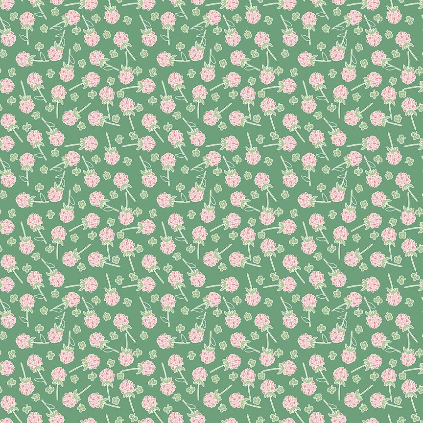 Clover Farm Clover in Green by Gracey Larson  for Riley Blake Designs. Continuous Cuts of Quilter's Cotton fabric.