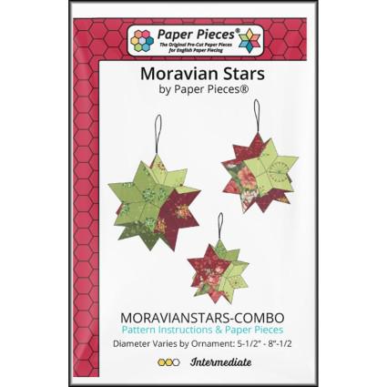 English Paper Piecing Moravian Star Papers in pack from Paper Pieces to complete one ornament