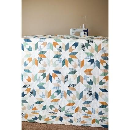 Same Sky Quilt Pattern by Morgan McCollough for Modernly Morgan.  Directions only for a Baby, Throw, or Bed sized quilt.