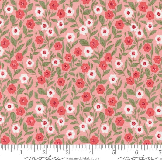 Cupid's Floral in Blush from the Love Blooms by Lella Boutique for Moda fabrics. Continuous cuts of Quilter's Cotton Fabric