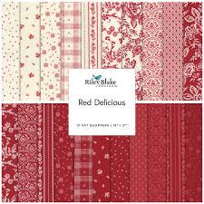 Red Delicious by RBD Designers for Riley Blake Designs. Quilter's Cotton Charm Pack of 42 5 inch squares